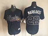 Majestic Atlanta Braves #22 Nick Markakis Dark Blue MLB Stitched Jersey,baseball caps,new era cap wholesale,wholesale hats